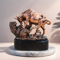 Statue de taureau en polyrésine écologique, taureau de Wall Street, cadeau d'affaires pour hommes, décoration de la maison