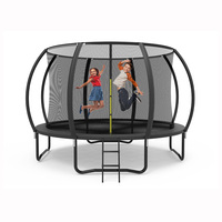 Trampolín Deportivo Redondo de 12 pies, Personalizable, de PVC, Espuma, Plástico y Acero, para Niños, Uso Interior/Exterior, para el Hogar