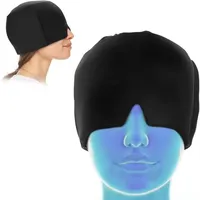 Gel réutilisable compresse chaude et froide Masque pour les yeux gonflés Soulagement des migraines Chapeau de glace
