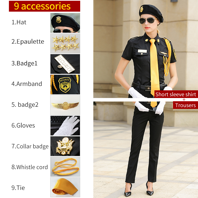 Ensemble chemise à manches courtes + béret + épaulettes 3+7 accessoires