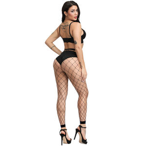 Collants résille <span class=keywords><strong>sans</strong></span> <span class=keywords><strong>pied</strong></span> à taille haute, motif étrier, rayés, style 2026 - Product Image 4