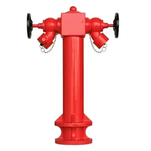 Tedarikçiler çift çıkış yangın Hydrants dökme demir ıslak tip yangın (Pillar) Hydrants
