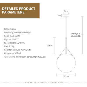 Aisilan Hiện Đại Ánh Sáng Thông Minh Trang Trí Nội Thất Kính Đèn Trần Đèn Chùm Đèn Mặt Dây Chuyền - Product Image 5