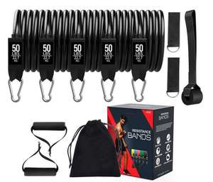 Dinuo personalizado gimnasio <span class=keywords><strong>ejercicio</strong></span> 250LB látex 11 Uds Cuerdas elásticas <span class=keywords><strong>Kit</strong></span> <span class=keywords><strong>bandas</strong></span> <span class=keywords><strong>de</strong></span> resistencia Kits con barra <span class=keywords><strong>de</strong></span> Pilates - Product Image 6