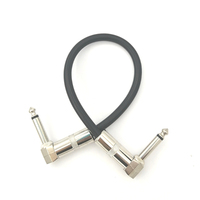 Câble de raccordement pour pédale d'effet guitare 1ft, coudé à angle droit, mono 6,35 mm, en PVC, pour configuration de chaîne d'effets sur pédalier - Disponible