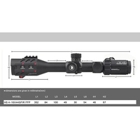 Discoveryopt Optique Scope HS 4-16X44SFIR FFP Illumination Scope Sight Telescope Simple Reticle pour viser rapidement