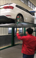 Élévateur de stationnement automatique à 2 poteaux pour voitures, avec moteur et chaîne, empileur mécanique pour un stockage fiable en garage