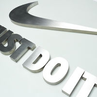 Lettres 3D pour enseignes commerciales, logo, enseignes murales intérieures pour restaurants, devantures de magasins, lettres en acier inoxydable, logo métallique extérieur personnalisé