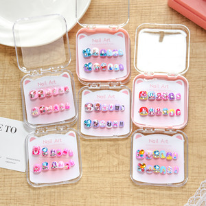 2026 Nuevo Set de 10 <span class=keywords><strong>Uñas</strong></span> Postizas Cuadradas Cortas con Diamantes de Imitación para Niñas, Regalo Infantil, <span class=keywords><strong>Uñas</strong></span> Postizas de Material ABS con Pegamento - Product Image 3