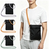 Petit sac messager pour homme, sac à bandoulière décontracté pour téléphone
