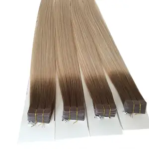 LX202 Ombre Natural Blonde European Cuticle intact Virgin Tape hair Extension Human Hair