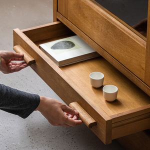 African Teak Solid Wood Modern Storage Dining Room Furniture for Apartments Home Offices <b>Kitchens</b> - Product Image 5