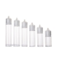 Bouteilles en plastique PET V3 transparentes noires pour liquides, jus, 3oz 10ml 30ml 60ml 100ml, flacon compte-gouttes compressible pour gouttes oculaires