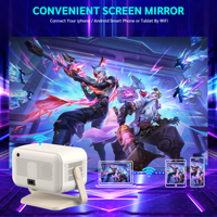 Projecteur A300 8K Android 14.0 Allwinner H723 Mise au point automatique 500 ANSI Lumen Full HD 1080P Miroir d'écran LED Mini projecteur intelligent