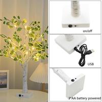 Lumière LED Arbre de Bouleau Artificiel Gypsophile Décoration Maison Intérieur Extérieur Fête Noël Festival Mariage Aménagement Scénique