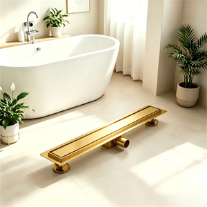 Promotion : Drain de <span class=keywords><strong>sol</strong></span> linéaire moderne en acier inoxydable 304, anti-odeur, invisible, pour cuisine et extérieur - Product Image 2