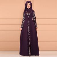 Robe longue nationale du Moyen-Orient vêtements islamiques robe jupe longue femmes musulmanes Abaya