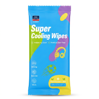 Lingettes Rafraîchissantes Super Efficaces Emballées Individuellement, Lingettes Corporelles Glacées Instantanées à l'Aloe Vera pour le Sport, les Voyages, la Conduite et le Travail