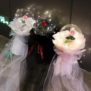 Globos transparentes <span class=keywords><strong>san</strong></span> Valentín, globo <span class=keywords><strong>de</strong></span> burbujas <span class=keywords><strong>de</strong></span> forma redonda, Rosa luminosa, para <span class=keywords><strong>san</strong></span> Valentín, venta al por mayor - Product Image 5