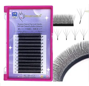 Factory Price Wholesale Volume Lashes Four Leaf Eyelashes 4d Premade Fans Lash Extension Vendor W Lash Black Hand Made Natural