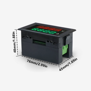 DL85-2042A lithium pin Màn hình Ampe kế Vôn kế AC80-300V 0-100a LED kỹ thuật số màu đỏ và màu xanh lá cây hiển thị - Product Image 2