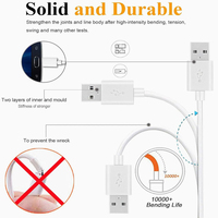 SKYLIGHT Hoge Kwaliteit V8 1M Afgeschermde Gevlochten TPE Micro USB Kabel Zuiver Koperen Geleider Milieuvriendelijk Wit 1-Jaar Garantie Oordopjes