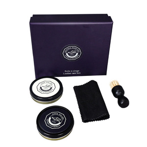 Yinste Shoe <b>Polish</b> <b>Kit</b> 4 Pieces Leather Care Set With Brush And Cloth For Men Shoes - Product Image 5