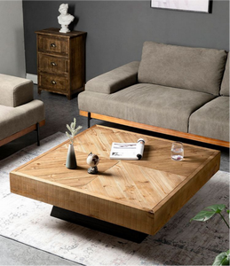 <span class=keywords><strong>Tavolino</strong></span> da Caffè Allungabile in Legno Massello Stile Industriale, Design Moderno per <span class=keywords><strong>Soggiorno</strong></span>, Tavolo Centrale Creativo e Casual per Uso Quotidiano - Product Image 4