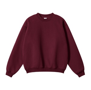 Maglione con <span class=keywords><strong>girocollo</strong></span> ricamato personalizzato 345gsm <span class=keywords><strong>felpa</strong></span> oversize in pile con Logo personalizzato felpe da <span class=keywords><strong>uomo</strong></span> all'ingrosso - Product Image 4