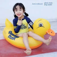 Bouée gonflable écologique en PVC en forme de canard pour enfants, idéale pour l'apprentissage de la natation et les jeux aquatiques, vente en gros