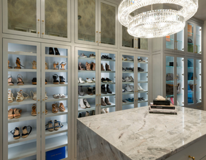 HangZhou Vermont Italian Luxury Glass Door Wardrobe Walk in <strong>Closet</strong> Living Room Furniture With <strong>Big</strong> Island Bedroom Design - Product Image 3