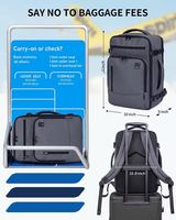 Sac à dos de voyage approuvé pour le transport en avion, sous le siège, 40*30*20cm, sac de voyage à main, sac à dos d'affaires, personnalisable en usine