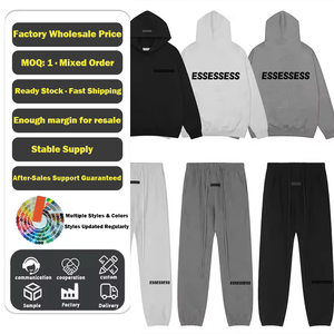 男士服装 高品质街头服饰连帽衫和运动裤套装 套头式街头服饰运动服 1977 男士连帽衫 - Product Image 1