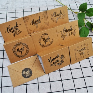 Cartes de remerciement transfrontalières pour la pâtisserie, fleurs fraîches, style européen simple, carton blanc, 8 ensembles de cartes de vœux, 8 enveloppes - Product Image 4