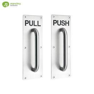 Porte commerciale de haute qualité en acier inoxydable 304 300x100 plaque de poussée et poignée de traction avec plaque - Product Image 2