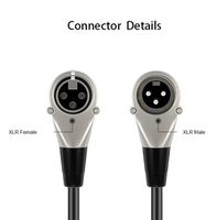 Connecteur de câble XLR mâle vers femelle à angle droit, rotation à 360 degrés, petit lot, 3 broches, pour microphone, câble DMX