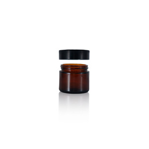 Pot cosmétique de luxe en verre ambré avec couvercle blanc sécurisé pour <span class=keywords><strong>hydratant</strong></span> visage, baume à <span class=keywords><strong>lèvres</strong></span>, échantillon de voyage 5g - Product Image 3