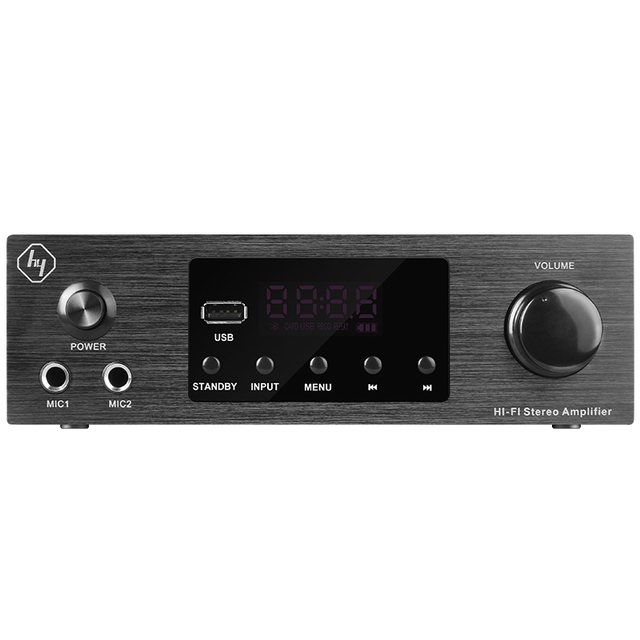 HYPERSOUND Hot Sale HiFi Stereo Karaoke Audio Class D Digital Amplifier Aluminum DSP Mini Size High Power