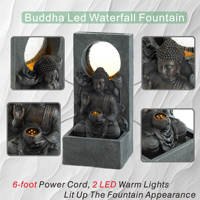 Fontaine d'eau moderne en résine artificielle faite à la main, thème oiseaux, pour porche, étanche, décoration de jardin extérieur, prête pour les fêtes Peaktop AJ5202