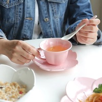 Assiettes à fruits en céramique de style japonais, personnalisables, de luxe, en forme de fleur, écologiques, compatibles lave-vaisselle et micro-ondes