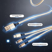 Câble USB personnalisé 3-en-1/3in1, câble de charge et de données, micro type C, charge rapide, câble USB 3 en 1 pour téléphone/type-C/Android