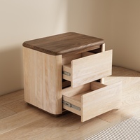 Table de chevet en bois massif de style italien 2025 pour chambre à coucher et salon, table basse de luxe léger haut de gamme, moderne et simple pour appartement