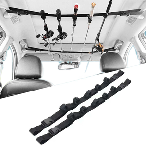 2pcs Set Nylon Car Fishing Rod Carrier Heavy Duty Réglable Fishing Pole Strap New Condition - Product Image 4