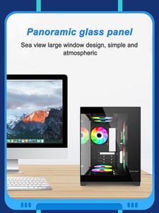 Boîtier de <span class=keywords><strong>PC</strong></span> de jeu <span class=keywords><strong>Gamer</strong></span>-X, ventes chaudes, <span class=keywords><strong>tour</strong></span> moyenne, noir/blanc, acier, avec fenêtre latérale, USB-C, audio HD, prise en charge MicroATX/ITX, en stock - Product Image 3