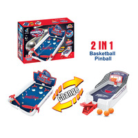 Jouet éducatif pour enfants personnalisé en plastique intelligent de bureau 2 en 1 Mini jouets de basket-ball pour les doigts Jeu de tir sur table de flipper
