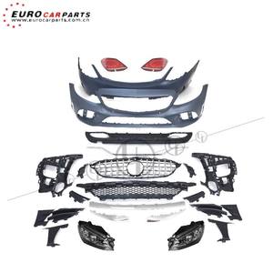 C classe W205 da vecchio a nuovo kit carrozzeria C43 set completo materiale PP con faro e fanale posteriore aggiornamento dopo <span class=keywords><strong>2019</strong></span> paraurti auto classe C - Product Image 2