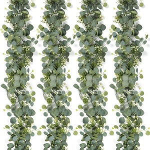 Chemin de table de mariage, guirlande artificielle d'eucalyptus, feuillage pour décoration de fête - Product Image 5