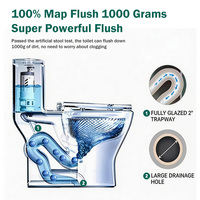 WC suspendu en céramique blanche ZOGII CE UPC, design élégant et confortable avec siphon en P, économie d'eau, pour salle de bain haut de gamme européenne