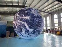 Ballon gonflable géant LED Lumière LED Planètes Lune Terre Mars Saturne Lévitation à l'hélium pour la publicité
