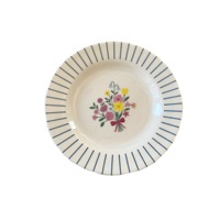 Service de table en céramique rétro à motif floral français, vaisselle de luxe vintage à l'aspect élégant, bols à riz/soupe/nouilles